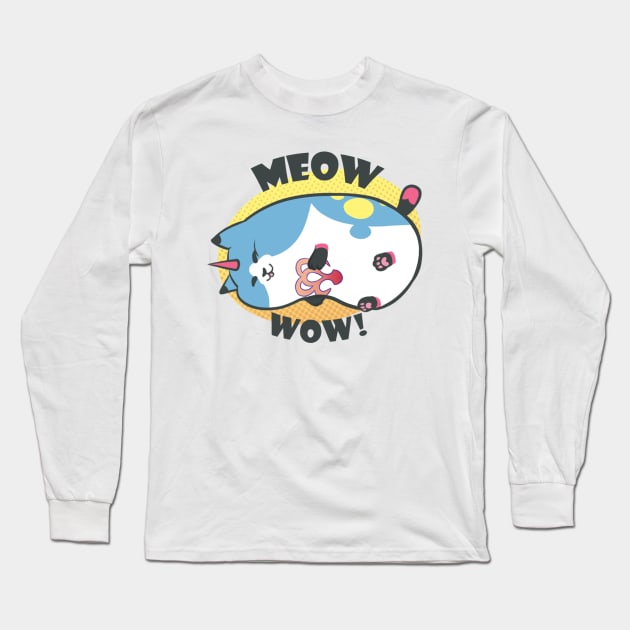 Meow Wow! Long Sleeve T-Shirt by Miqotesos